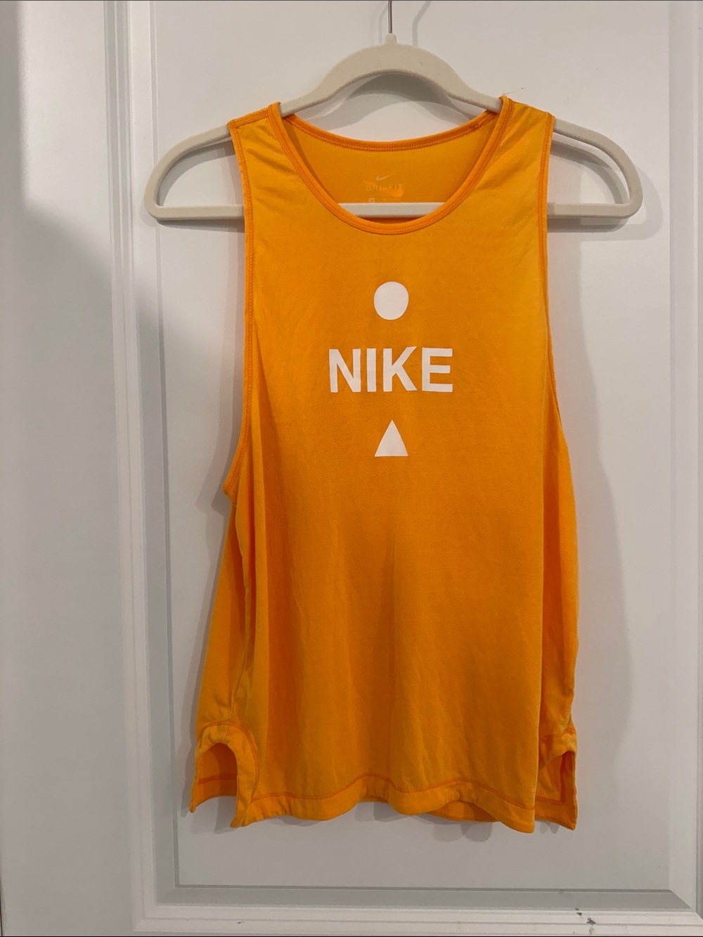 Nike DRI-FIT Orange Tank Top with White Logo